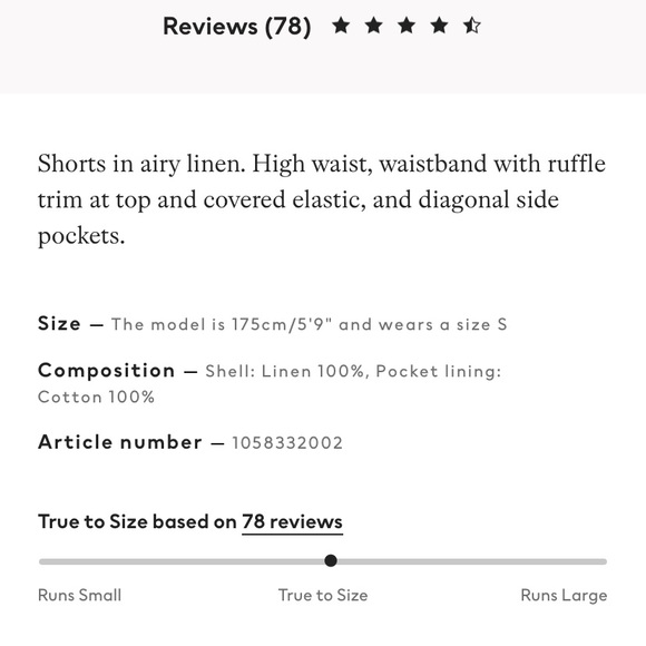 h & m • linen shorts - Picture 4 of 4